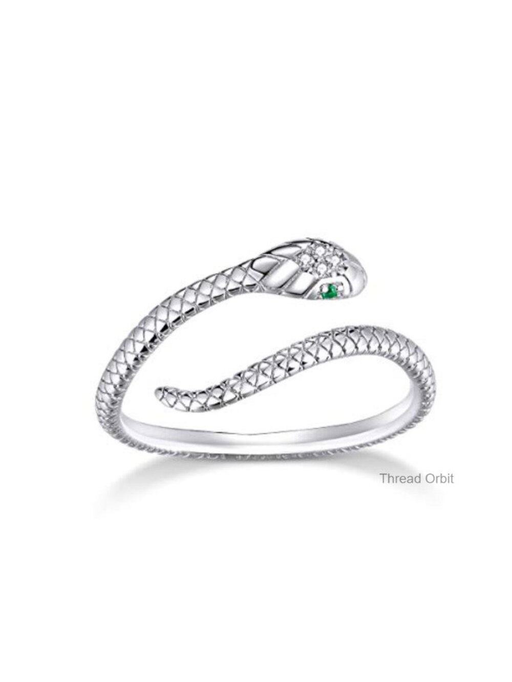 Adjustable Snake Rings for Women, Sterling Silver Statement Stackable Ring - Picture 1 of 6